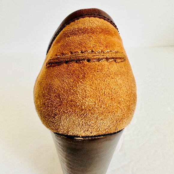 AUTHENTIC HERMES SUEDE AND LEATHER NIKITA LADY SHOES PUMPS SZ 6 MADE IN ITALY - Picture 10 of 14